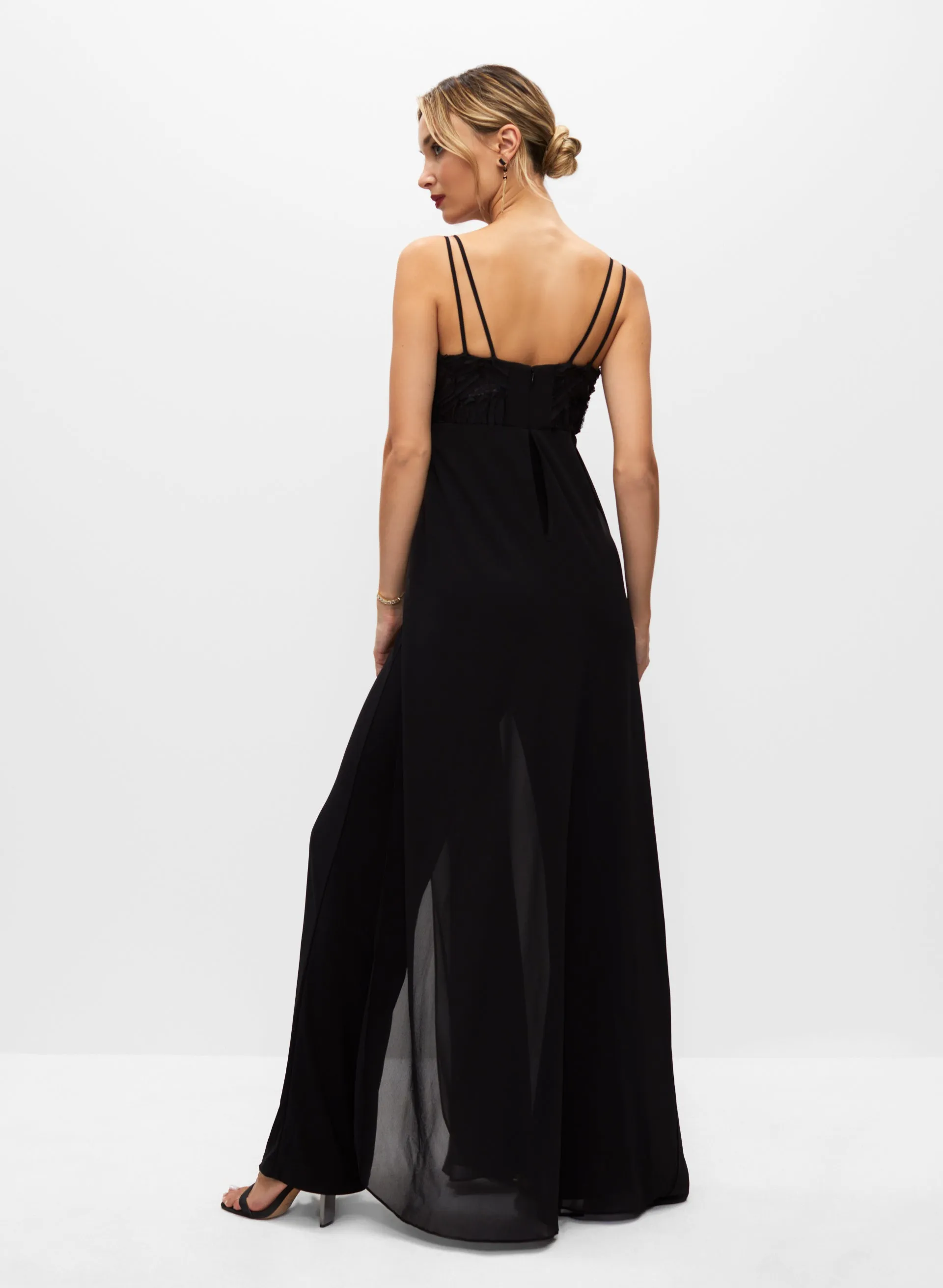 Chiffon Overlay Jumpsuit sold by Melanie Lyne product image thumbnail 3