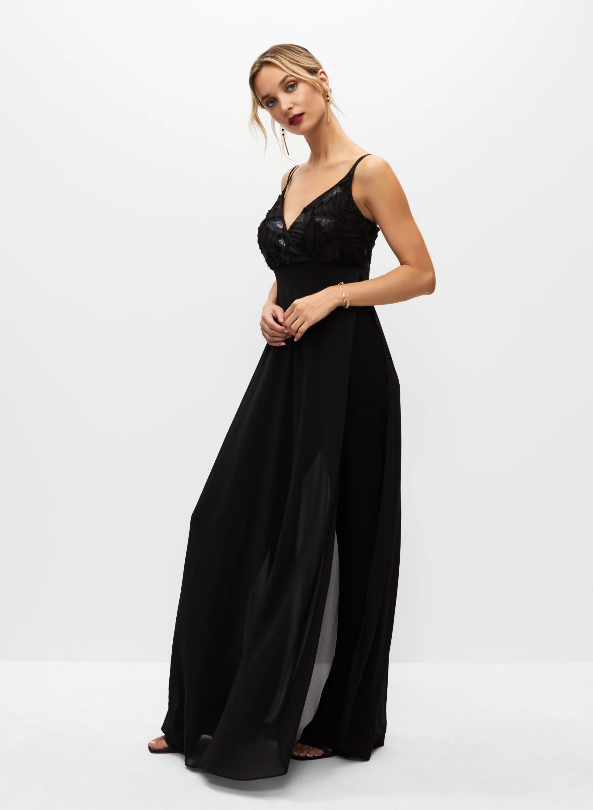 Chiffon Overlay Jumpsuit sold by Melanie Lyne product image thumbnail 2