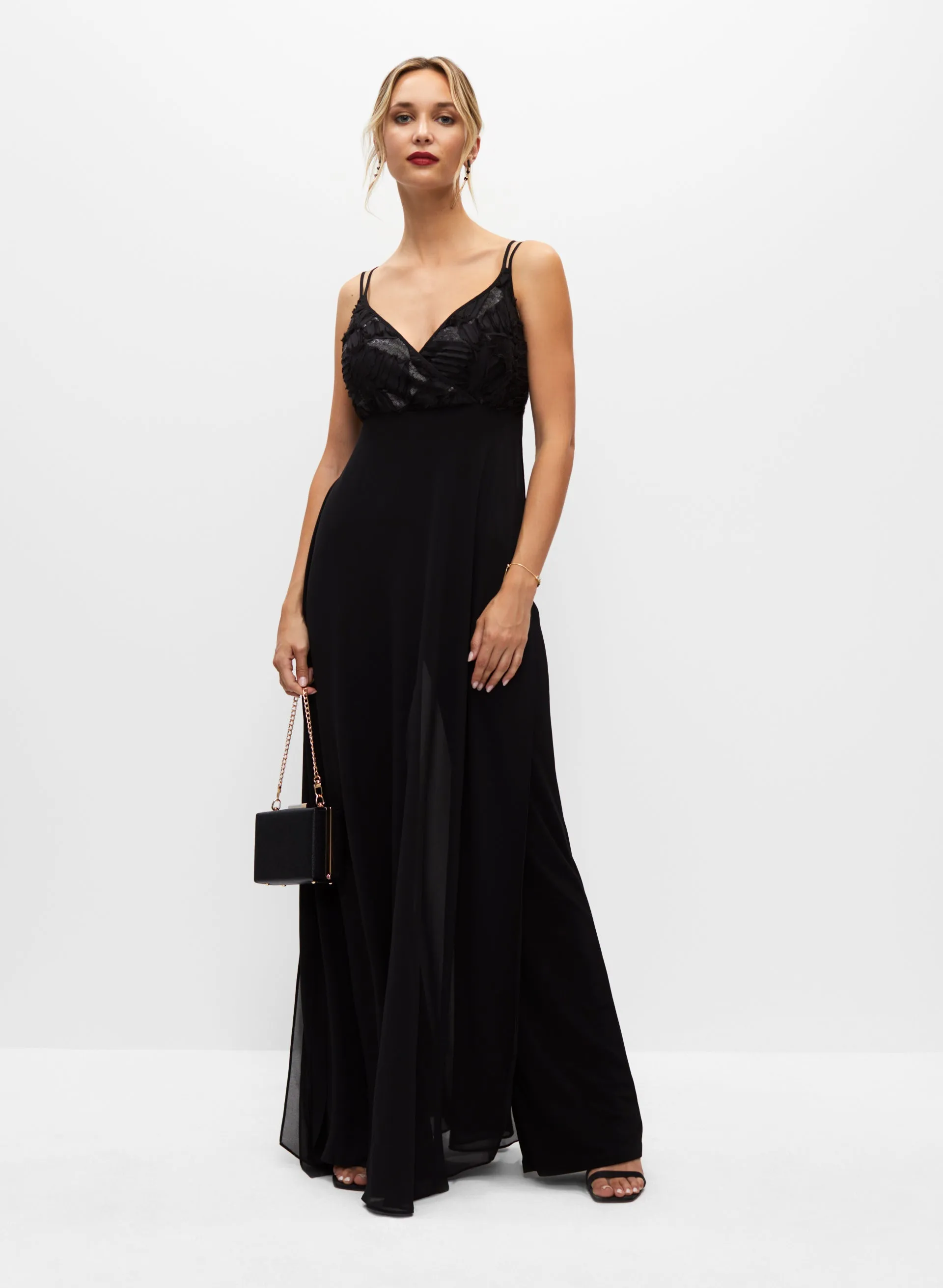 Chiffon Overlay Jumpsuit sold by Melanie Lyne