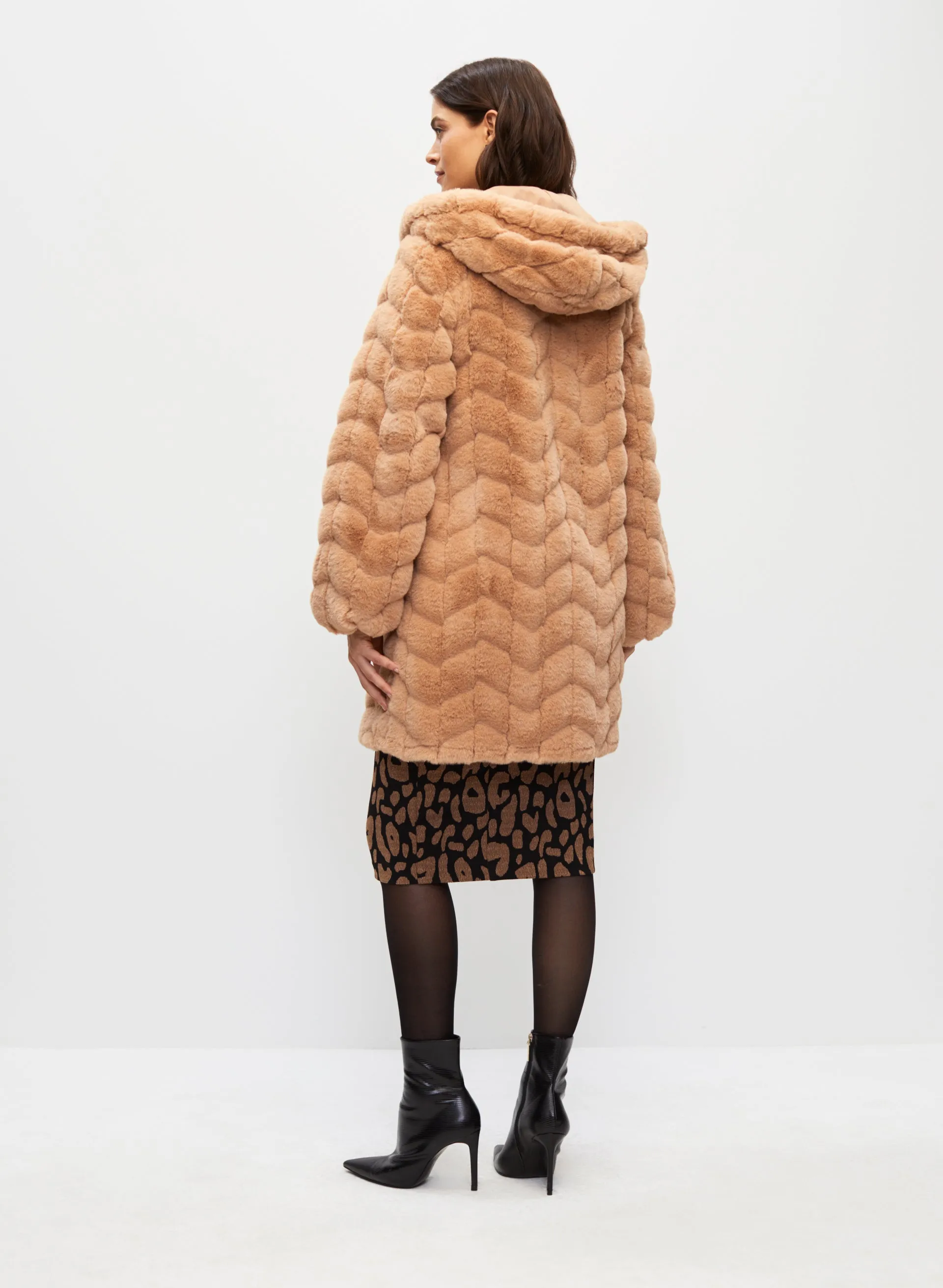 Reversible Faux Fur Coat sold by Melanie Lyne product image thumbnail 3
