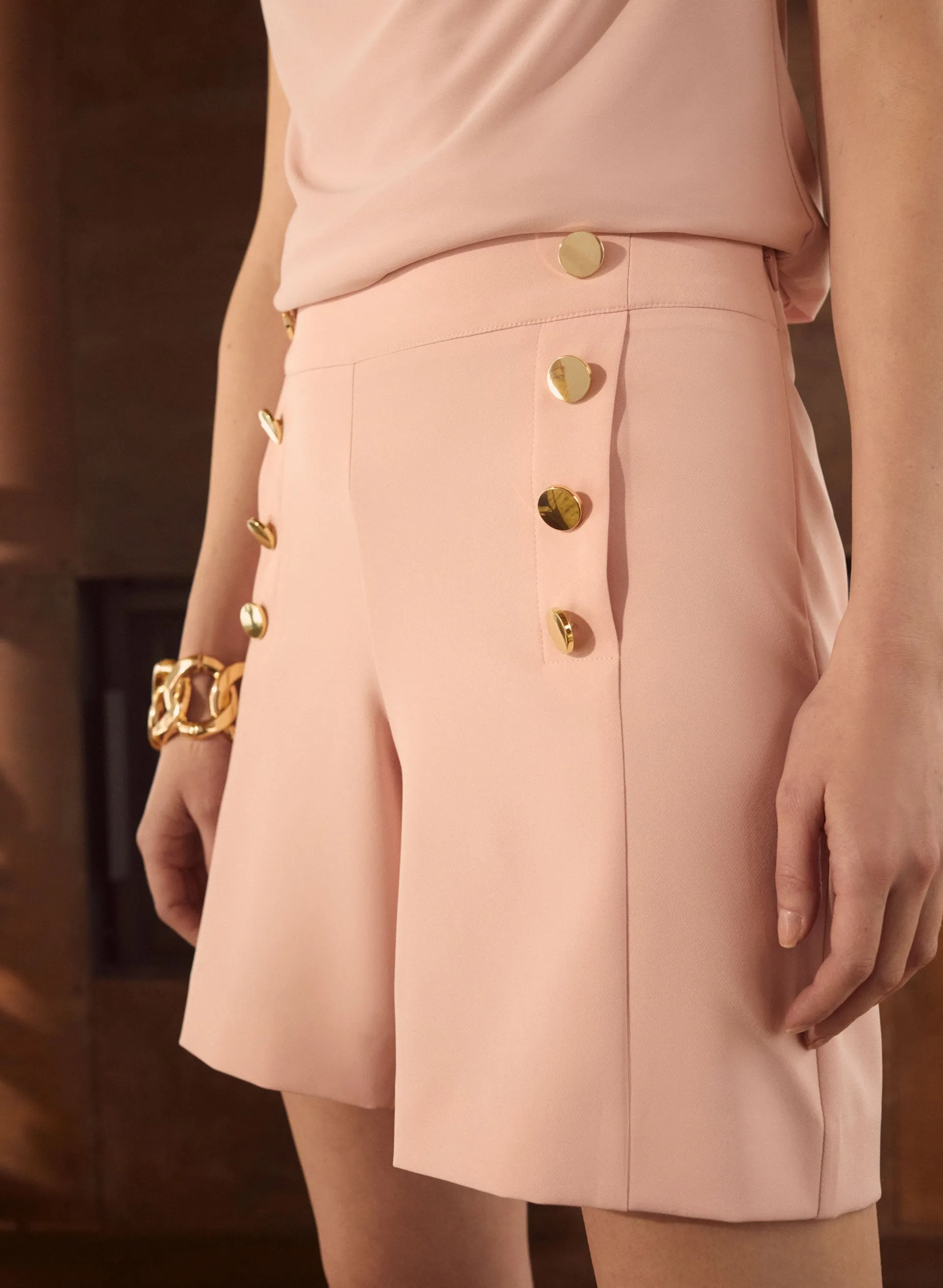 Button Detail Shorts sold by Melanie Lyne product image thumbnail 2