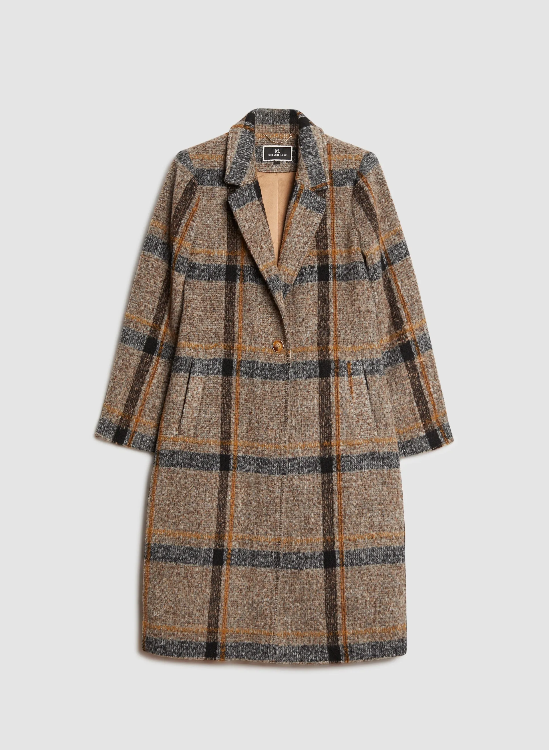 Plaid Wool Blend Coat sold by Melanie Lyne product image thumbnail 5