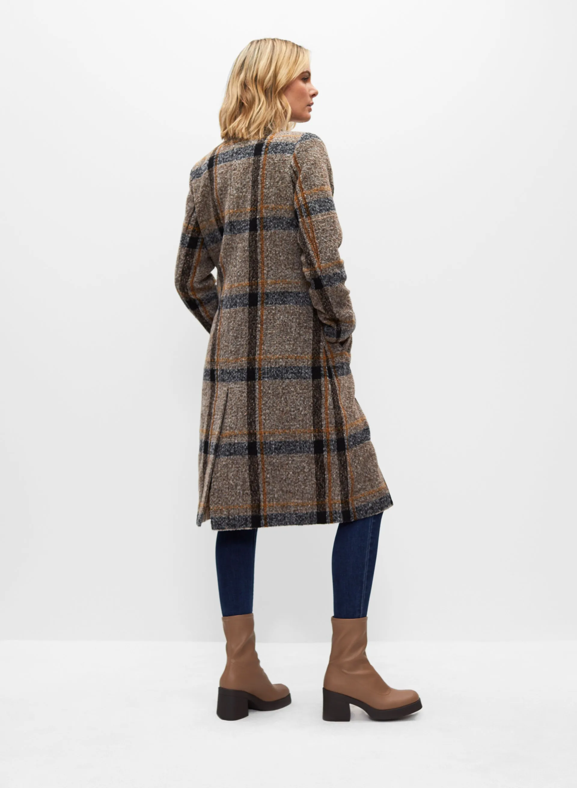 Plaid Wool Blend Coat sold by Melanie Lyne product image thumbnail 3