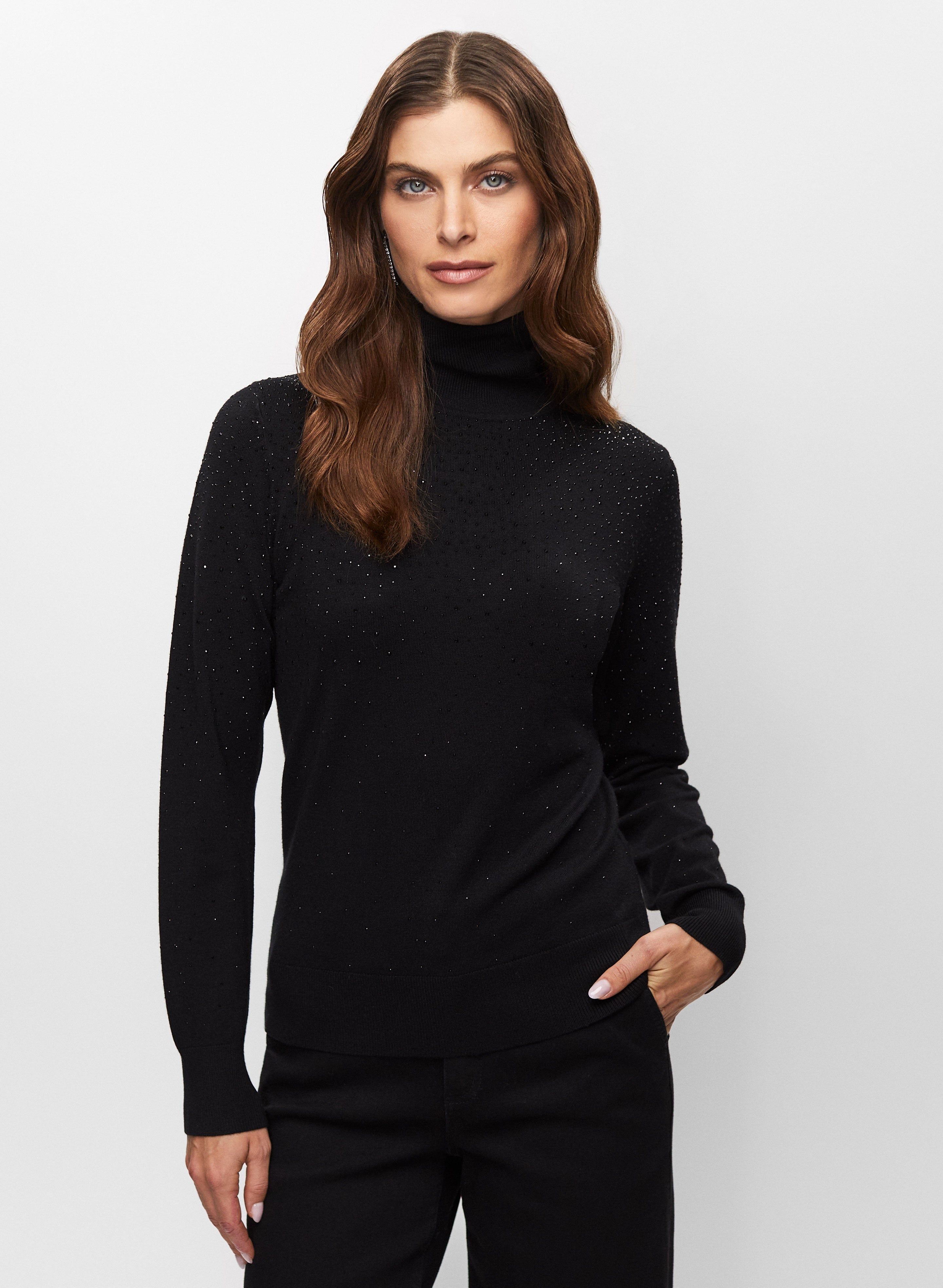 Rhinestone Detail Turtleneck Sweater sold by Melanie Lyne product image thumbnail 5
