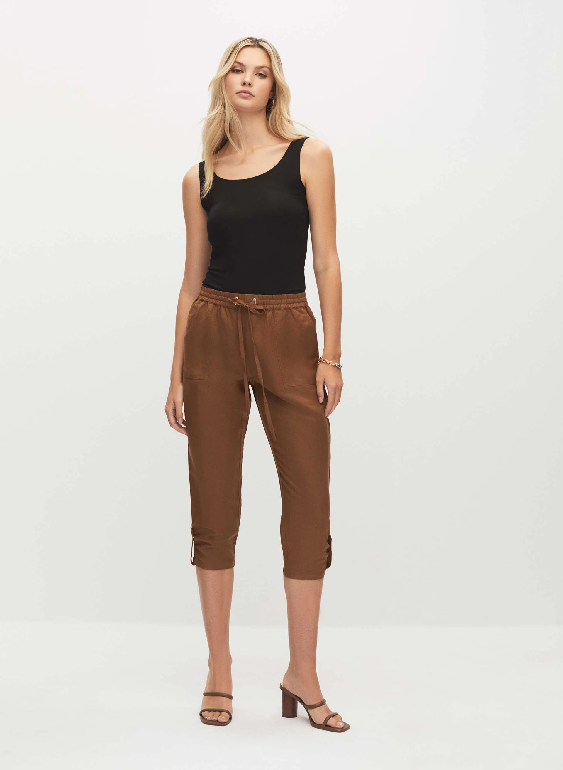 Linen Jogger Capris sold by Melanie Lyne