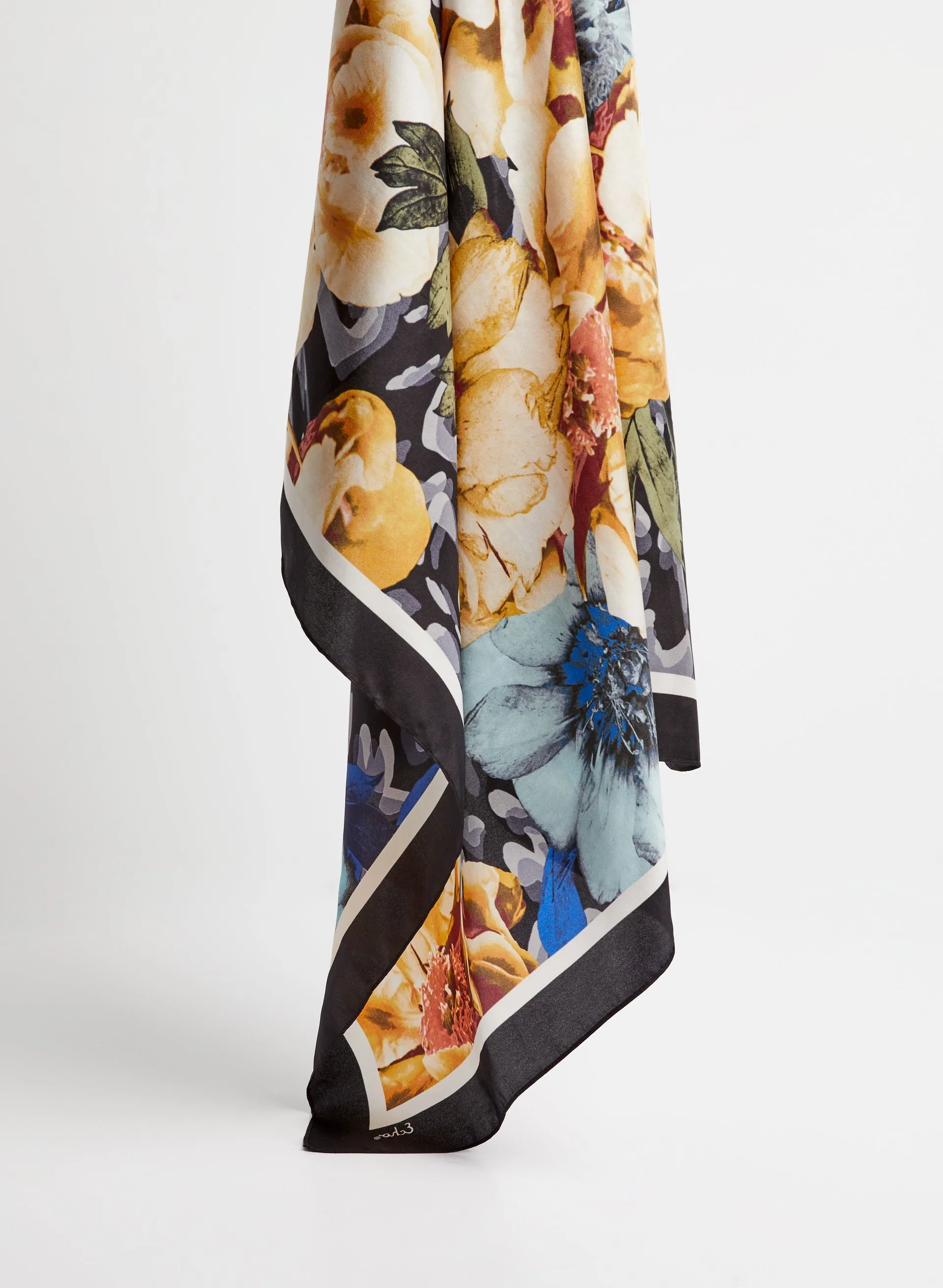 Floral Print Silk Scarf sold by Melanie Lyne product image thumbnail 3