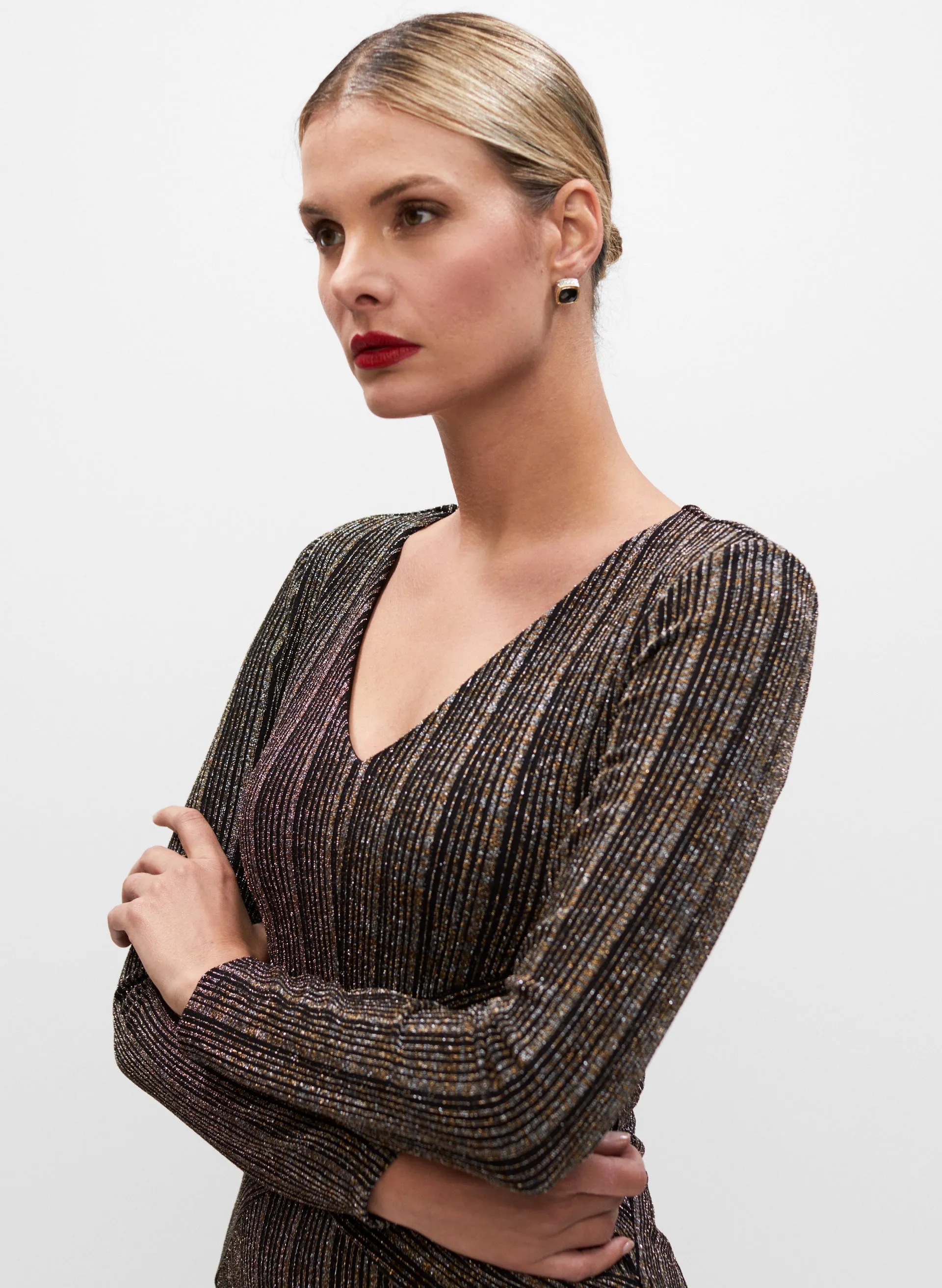 Joseph Ribkoff - Glitter Jersey Dress sold by Melanie Lyne product image thumbnail 4