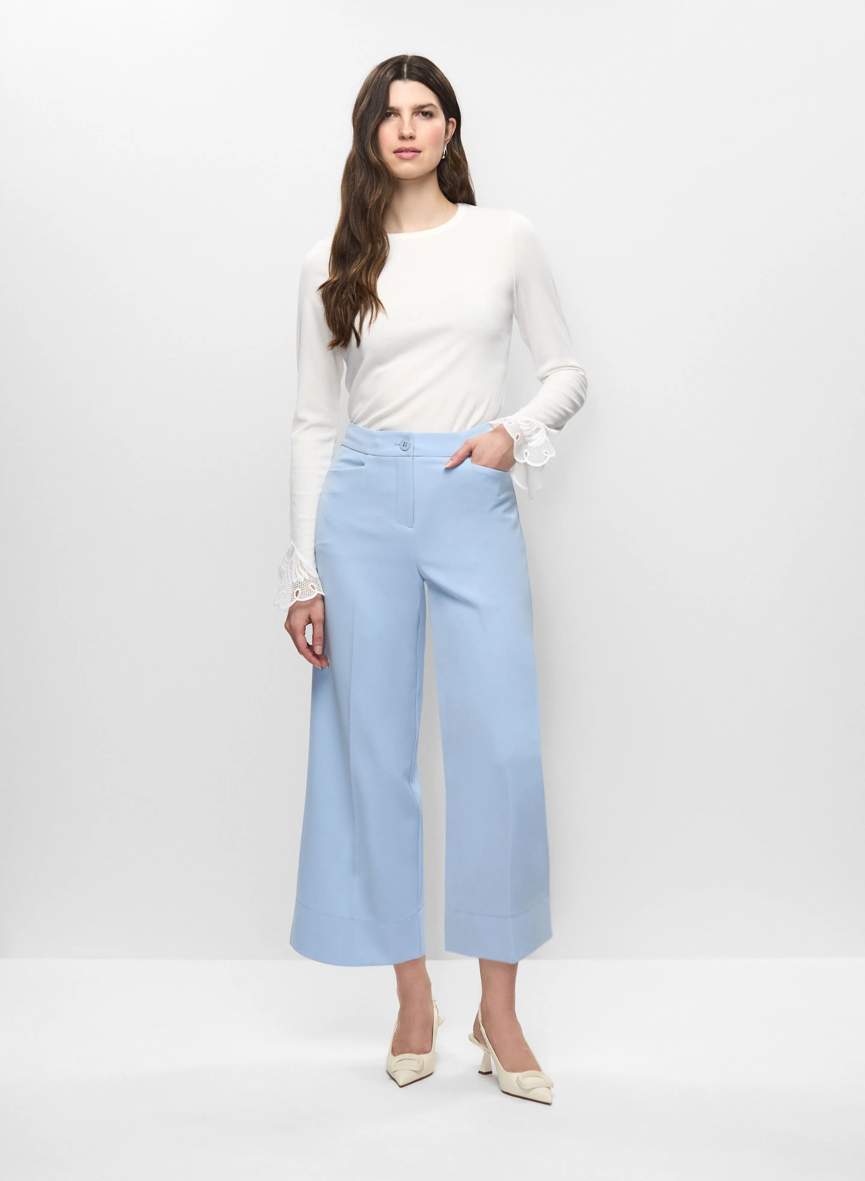 Lace Flare Cuff Top & Culotte Pants sold by Melanie Lyne