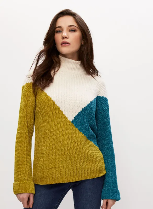 Colour Block Turtleneck Sweater sold by Melanie Lyne