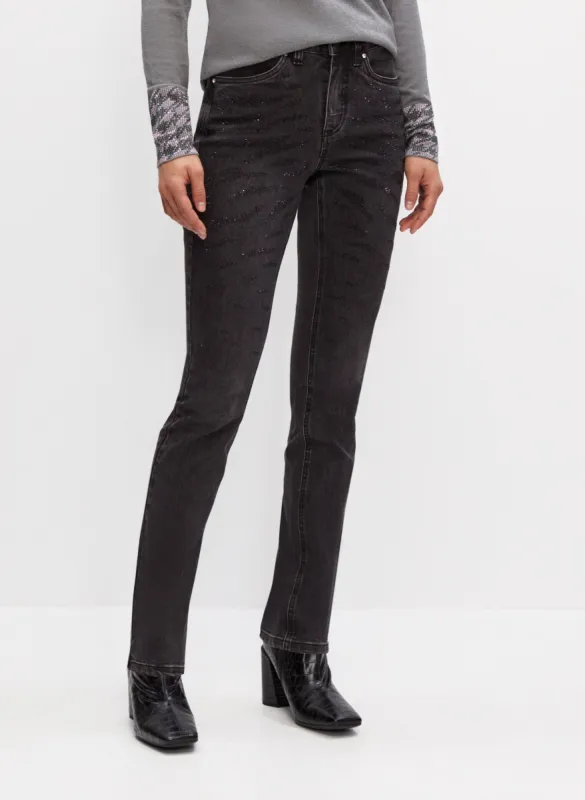 Slim Leg Glitter Detail Jeans sold by Melanie Lyne