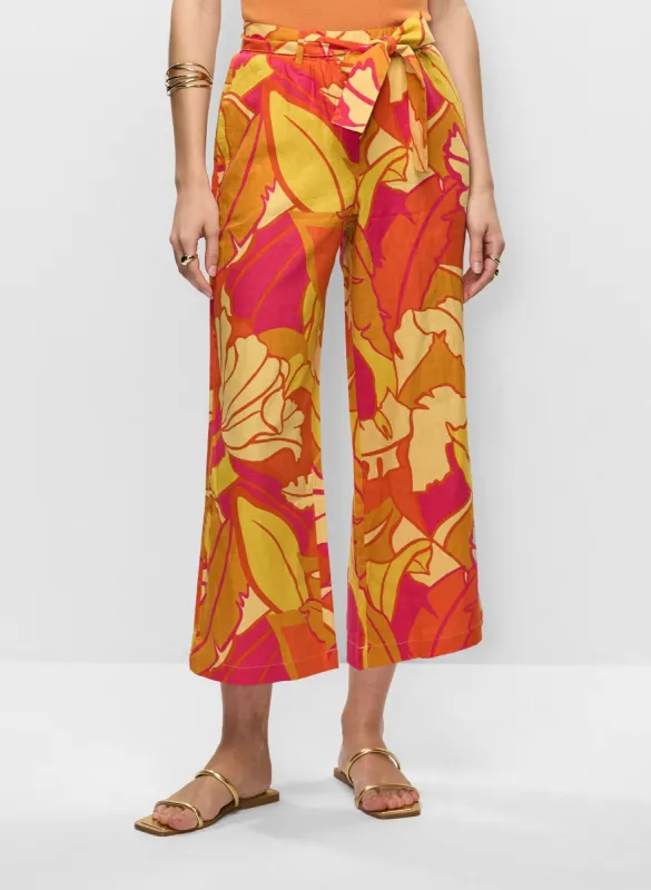 Joseph Ribkoff - Linen Leaf Printed Pants sold by Melanie Lyne