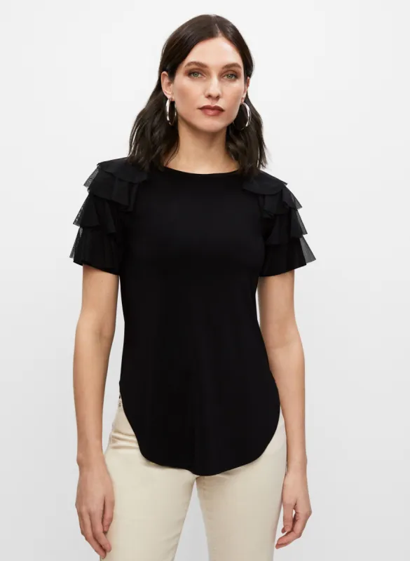Joseph Ribkoff - Ruffle Sleeve Top made by Melanie Lyne