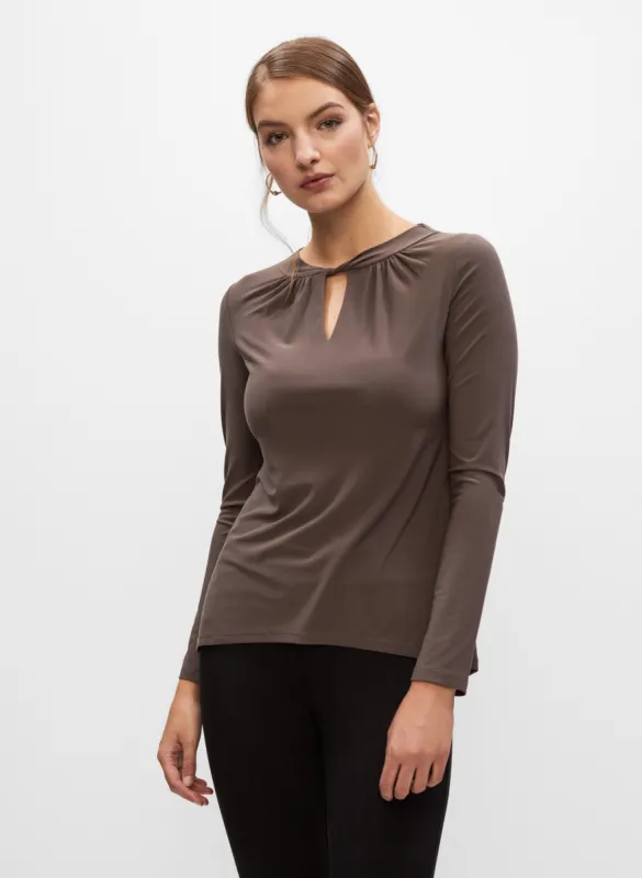 Twist Neck Keyhole Top sold by Melanie Lyne