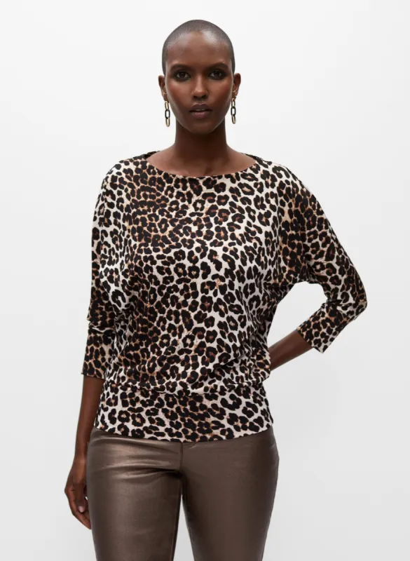 Leopard Print Dolman Sleeve Top sold by Melanie Lyne