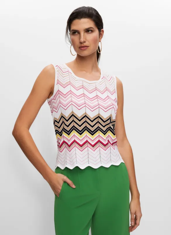 Chevron Print Sleeveless Sweater sold by Melanie Lyne