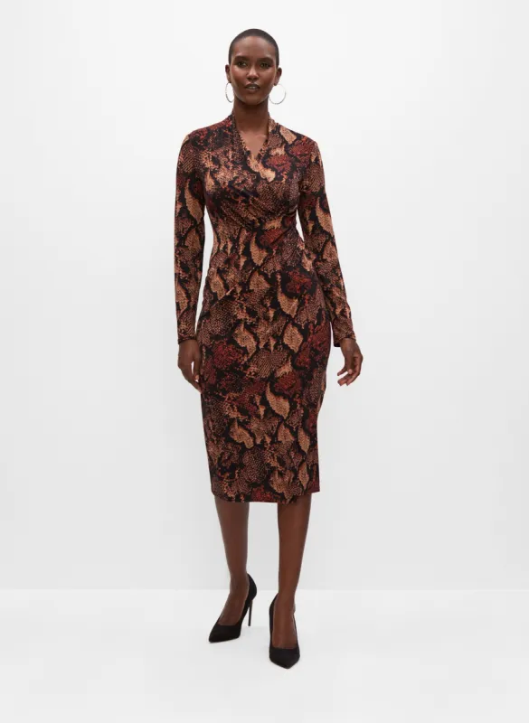 Joseph Ribkoff - Snakeskin Print Dress sold by Melanie Lyne