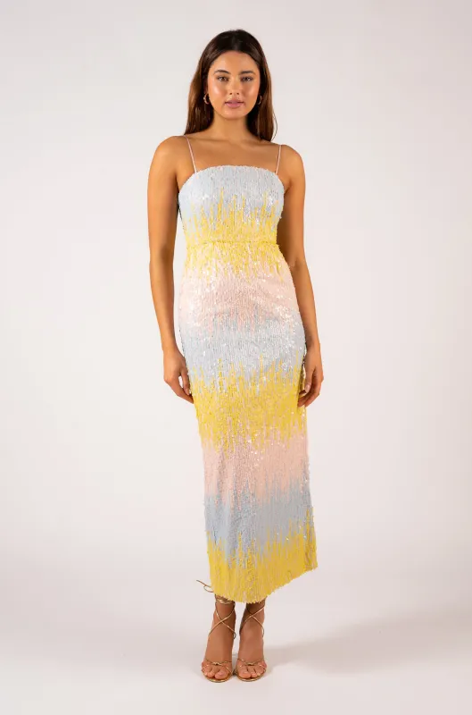 On Vacation Midi Dress - Summer Sequin sold by Aureta
