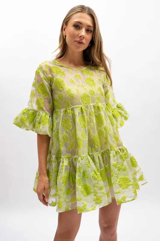 Lili Mini Dress - Lime sold by Aureta