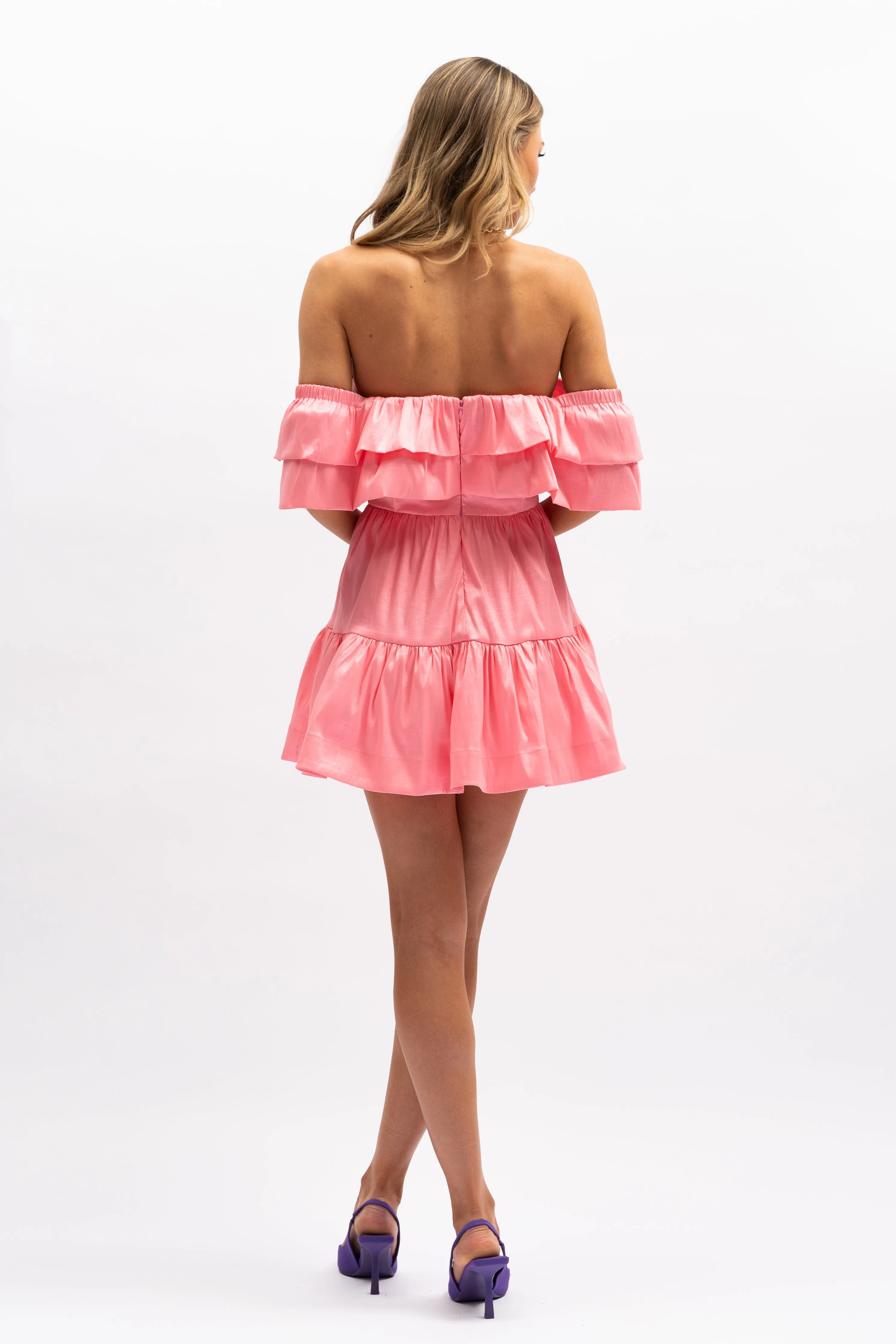 Lyla Mini Dress - Flamingo sold by Aureta product image thumbnail 3