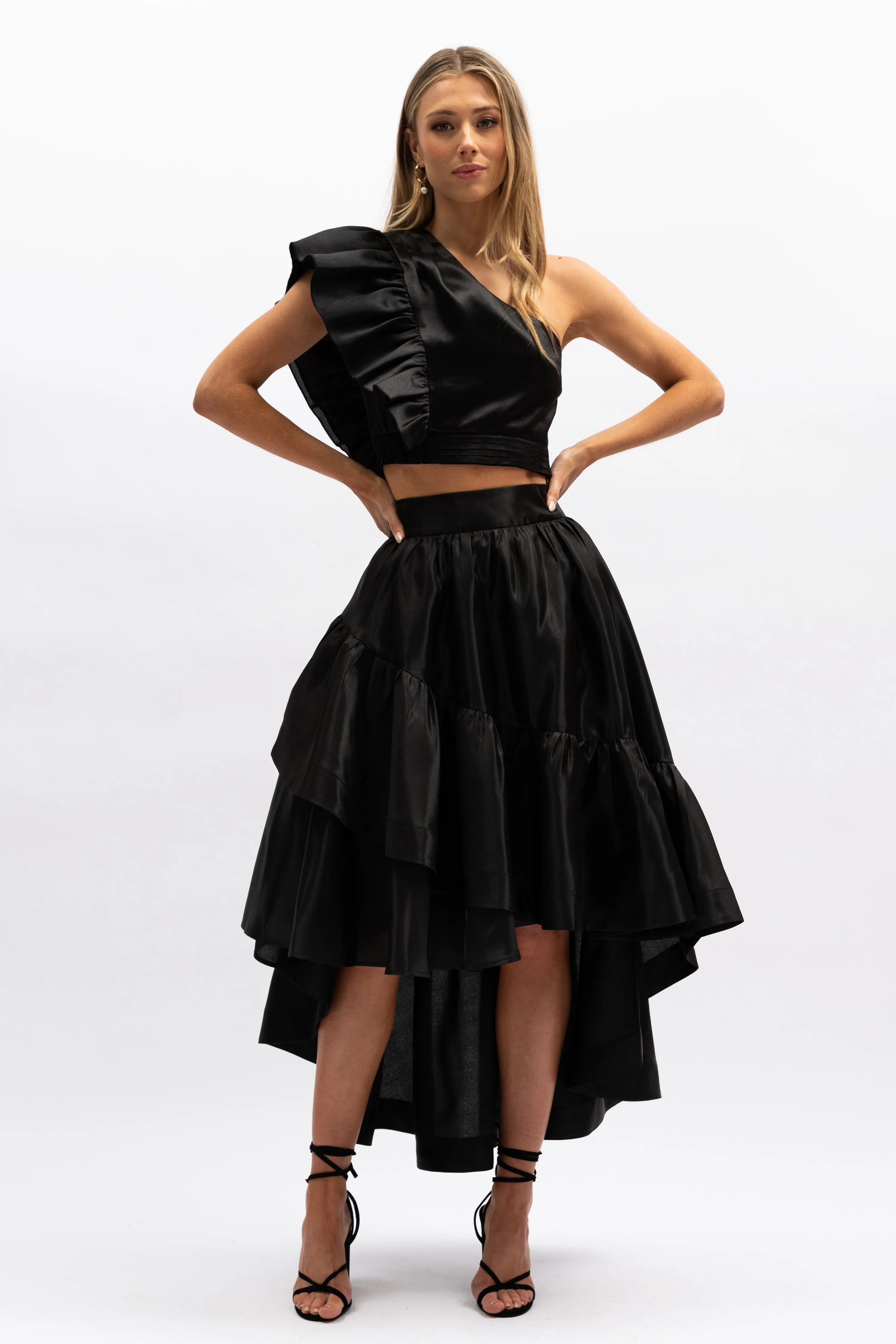 Bess One-Shoulder Top - Black sold by Aureta product image thumbnail 2