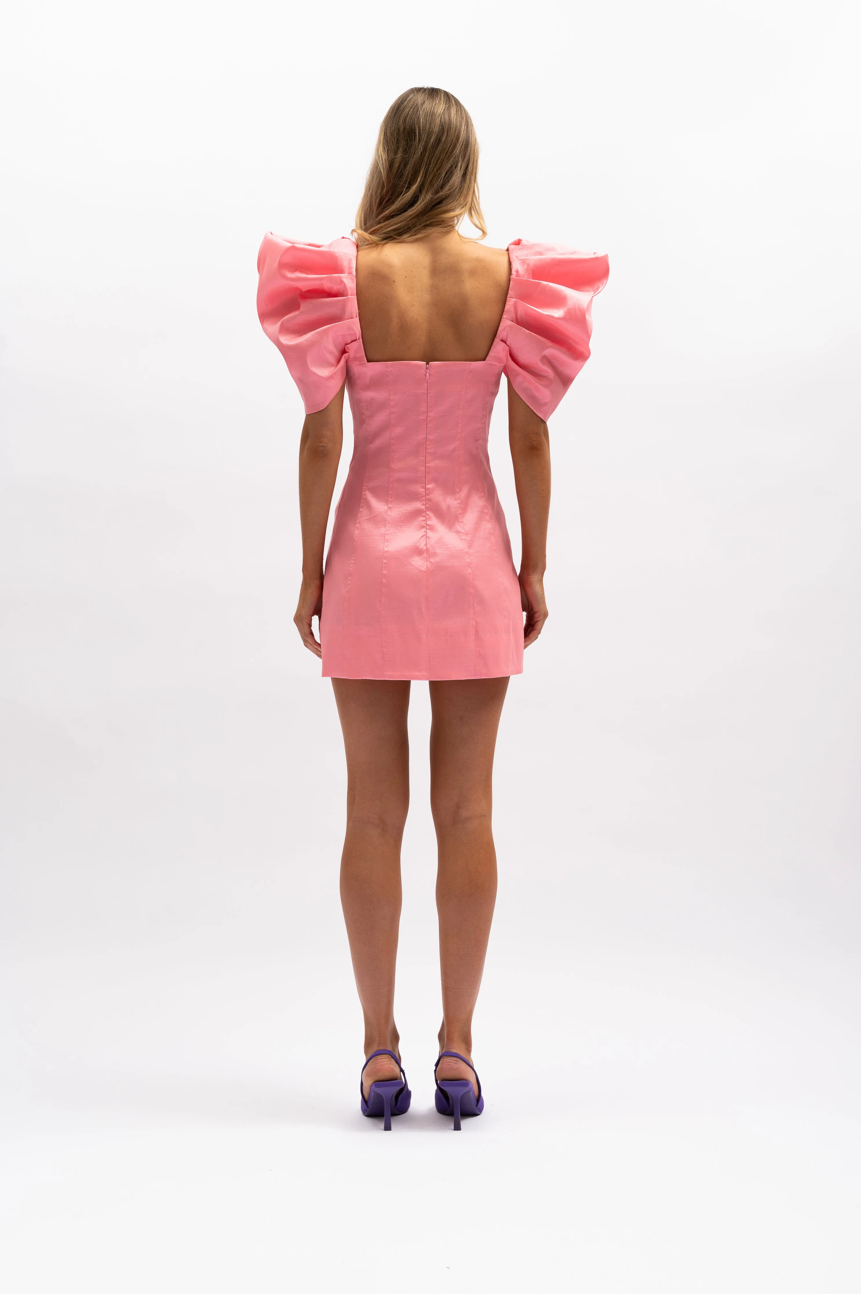 Lisette Dress - Flamingo sold by Aureta product image thumbnail 3
