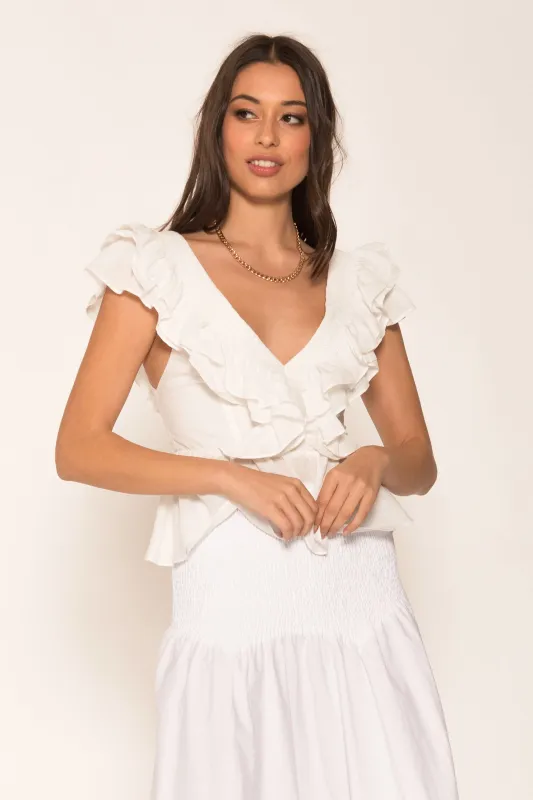 Isla Top - Crisp White sold by Aureta