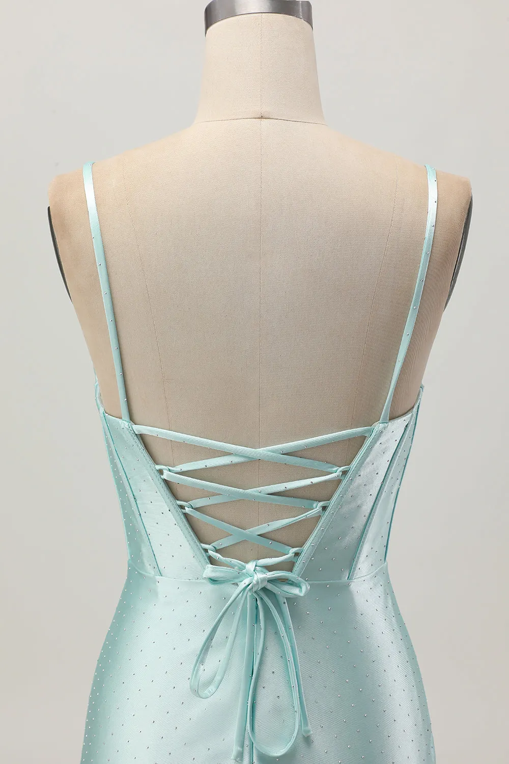 Light Green Bodycon Corset Cut Out Short Homecoming Dress with Beading sold by Wedtrend product image thumbnail 5