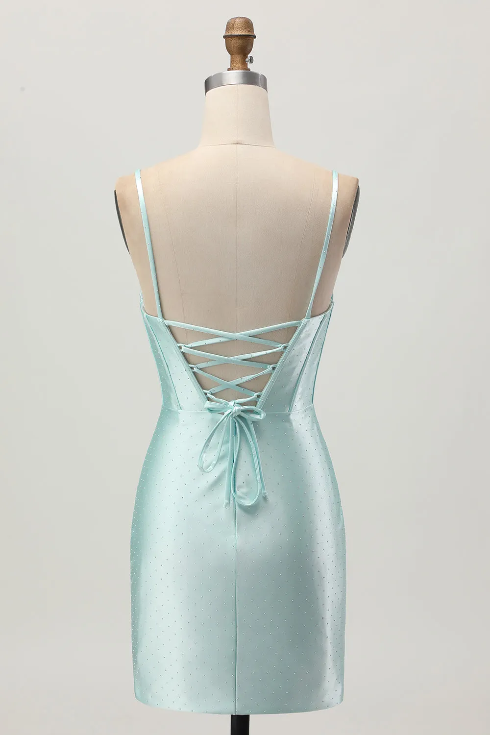Light Green Bodycon Corset Cut Out Short Homecoming Dress with Beading sold by Wedtrend product image thumbnail 2
