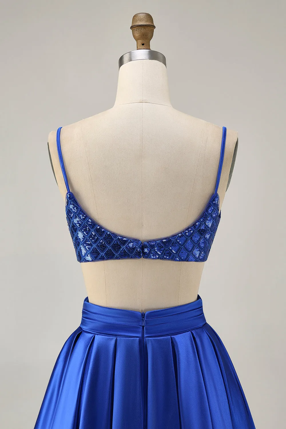 Sparkly Royal Blue A-Line Cut Out Sequins Short Homecoming Dress sold by Wedtrend product image thumbnail 5