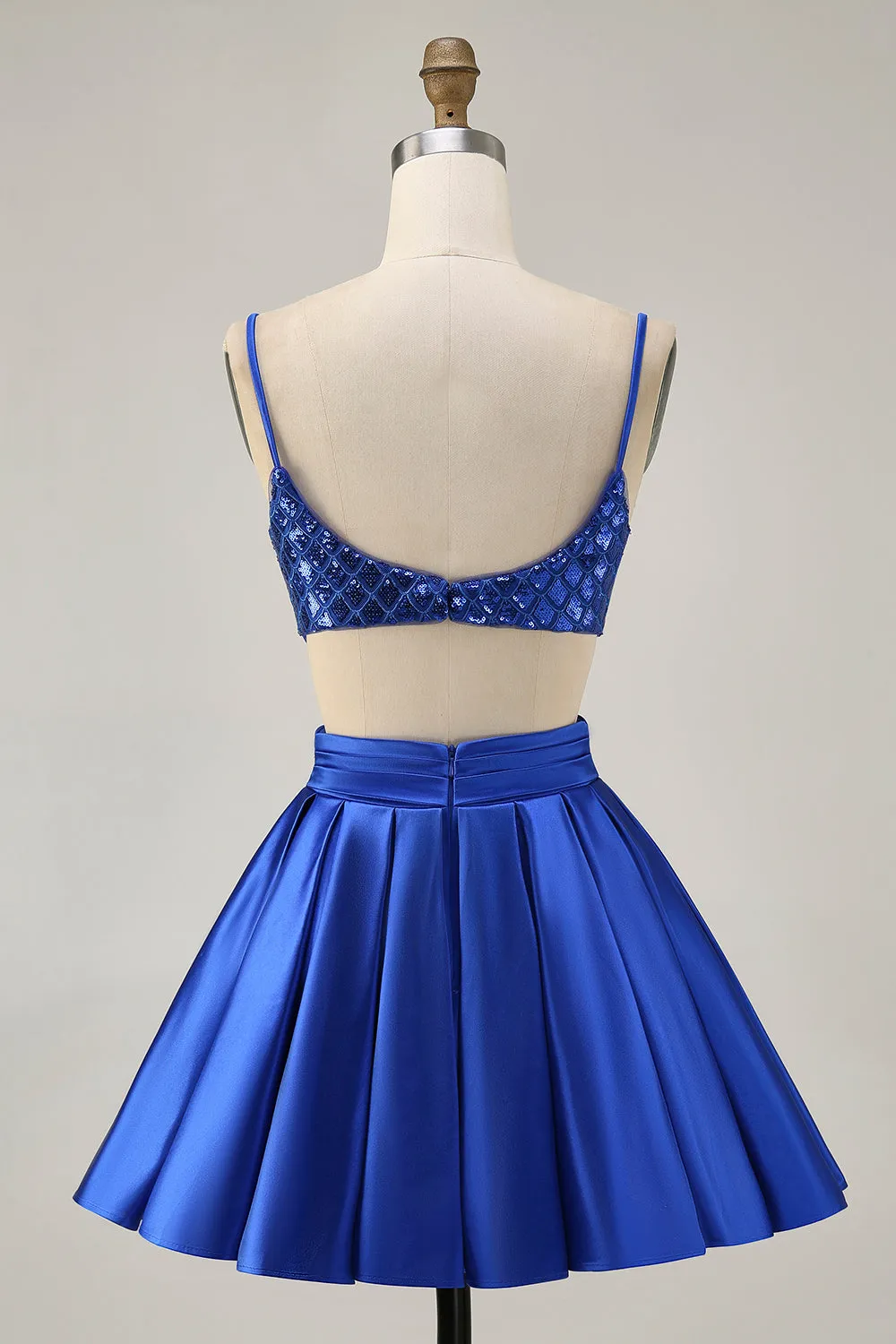 Sparkly Royal Blue A-Line Cut Out Sequins Short Homecoming Dress sold by Wedtrend product image thumbnail 2