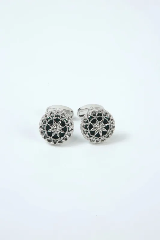 Men's Black Sparkly Tuxedo Shirts Cufflinks sold by Wedtrend