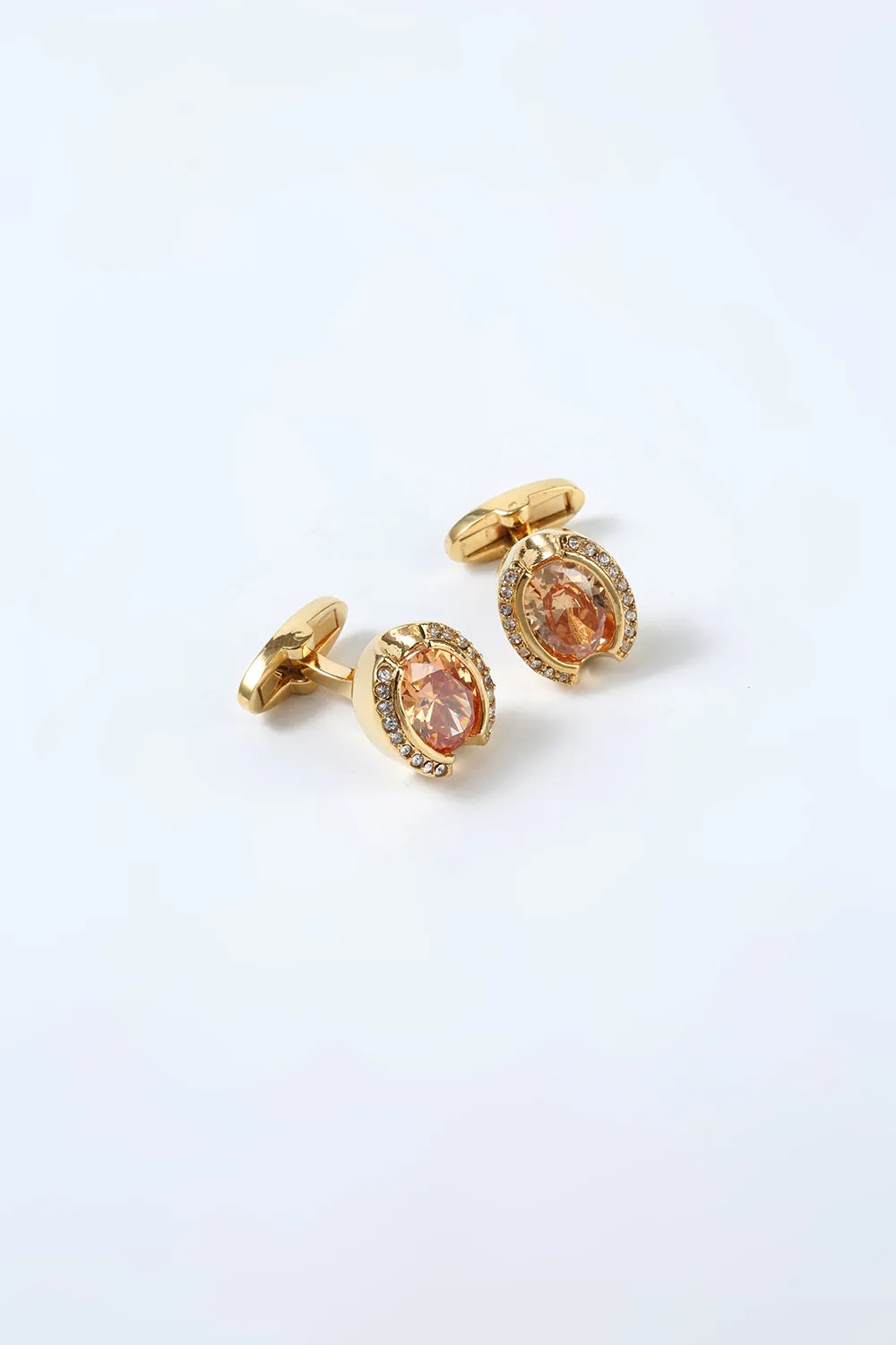 Men's Golden Tuxedo Shirts Cufflinks sold by Wedtrend