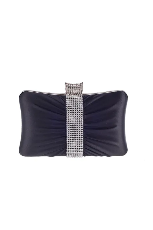 Black Shiny Rhinestone Mini Clutch Banquet Bag sold by Wedtrend