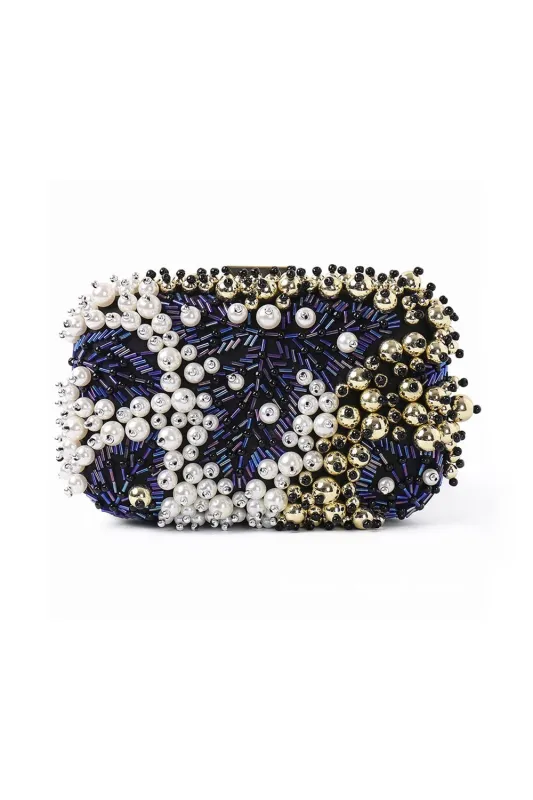 Luxury Black Beaded Handbag sold by Wedtrend