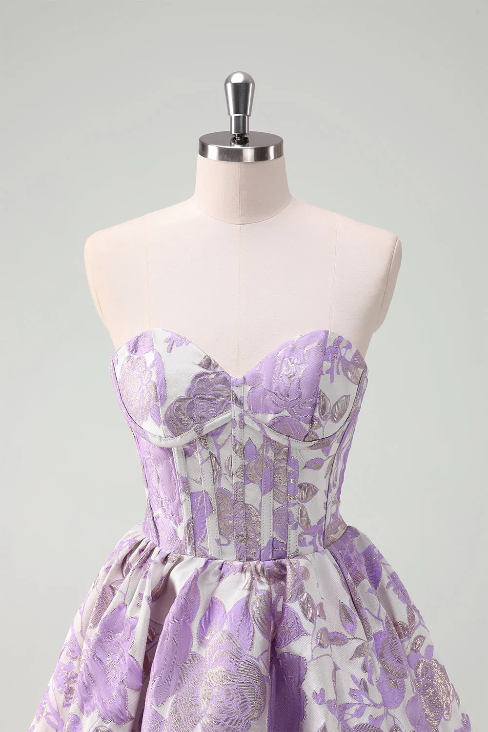 Cute Ball Gown Sweetheart Satin Homecoming Dress with Ruffle sold by Wedtrend product image thumbnail 4