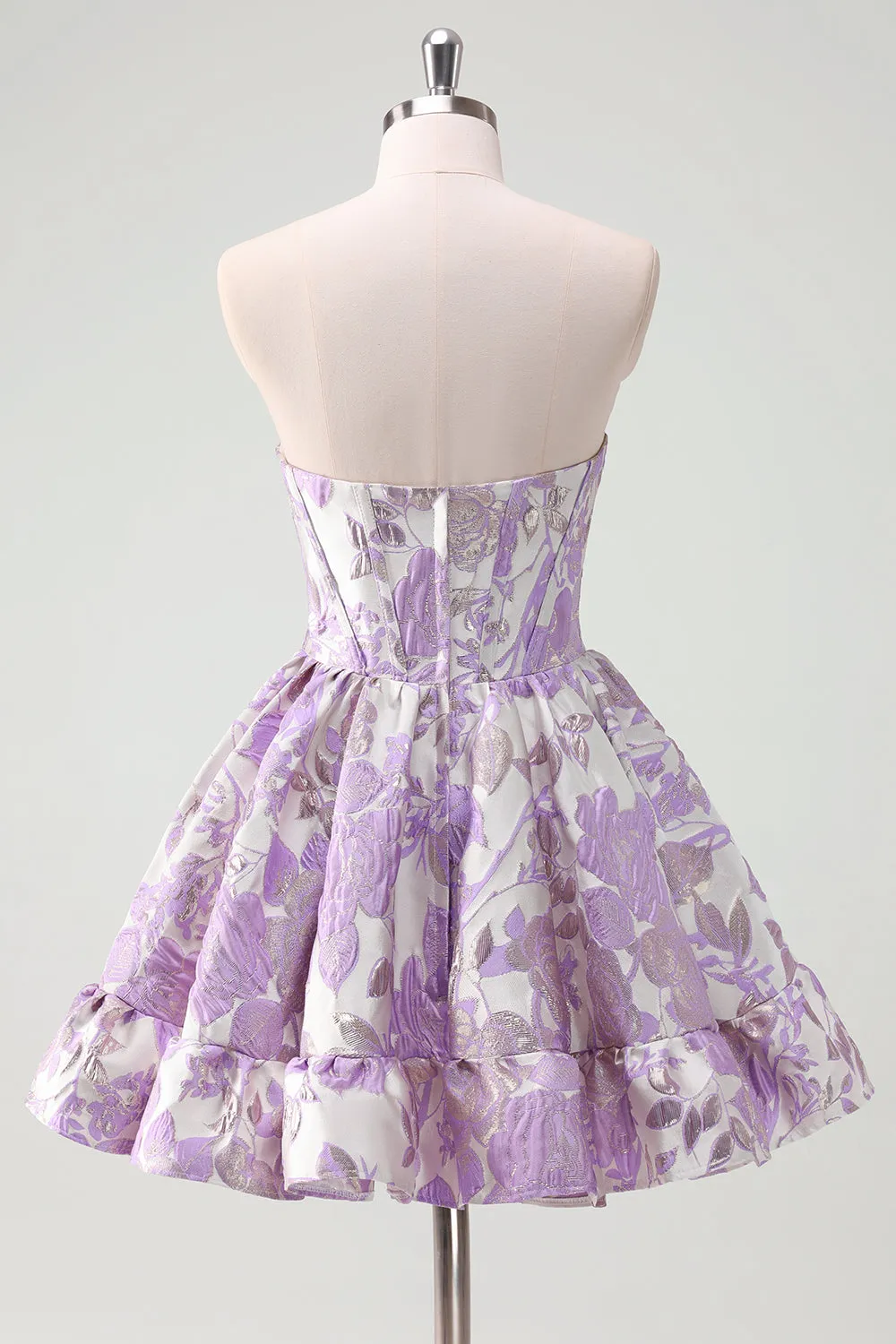 Cute Ball Gown Sweetheart Satin Homecoming Dress with Ruffle sold by Wedtrend product image thumbnail 2