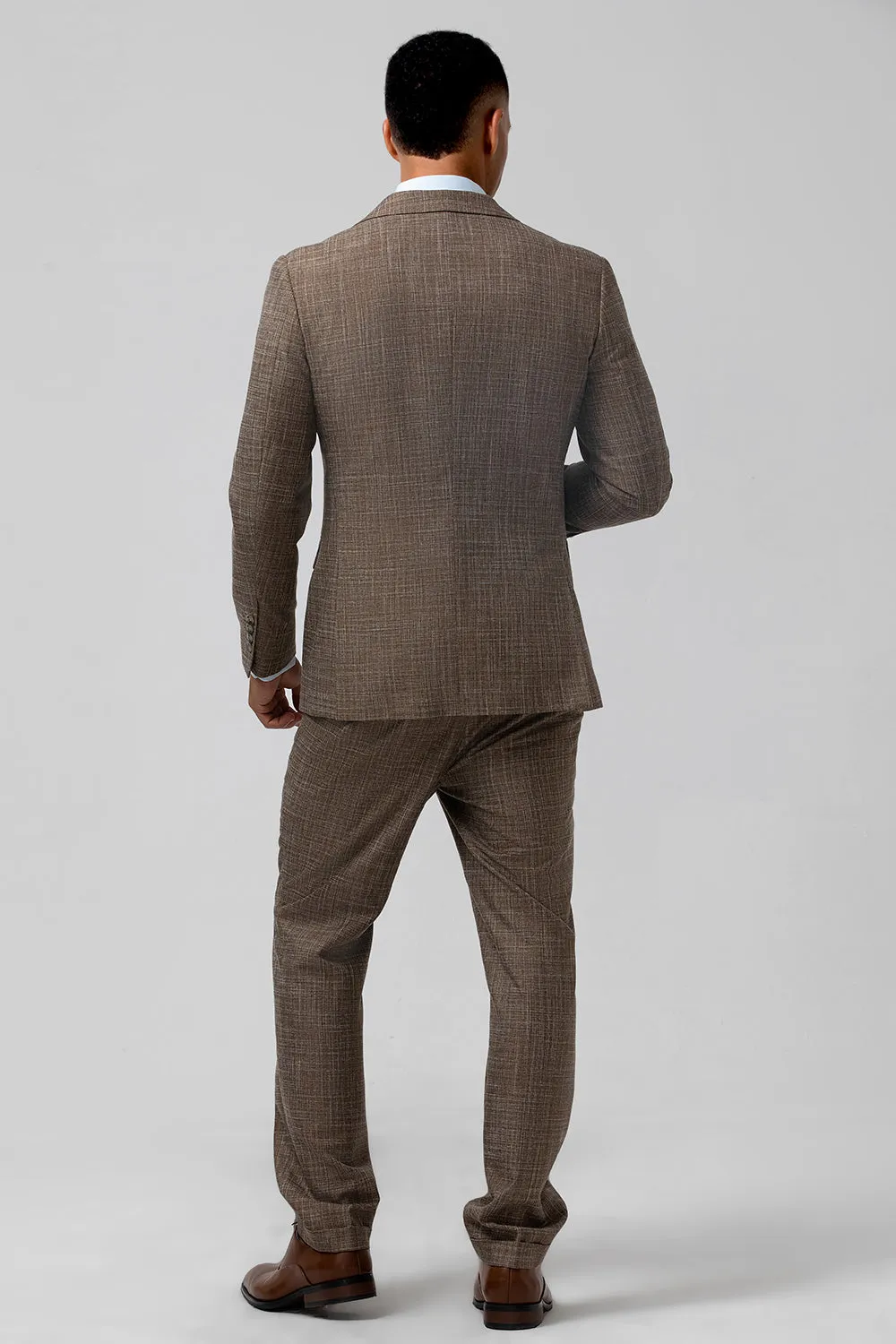 Men's Brown Notch Lapel Single Breasted 3 Piece Wedding Suits sold by Wedtrend product image thumbnail 2