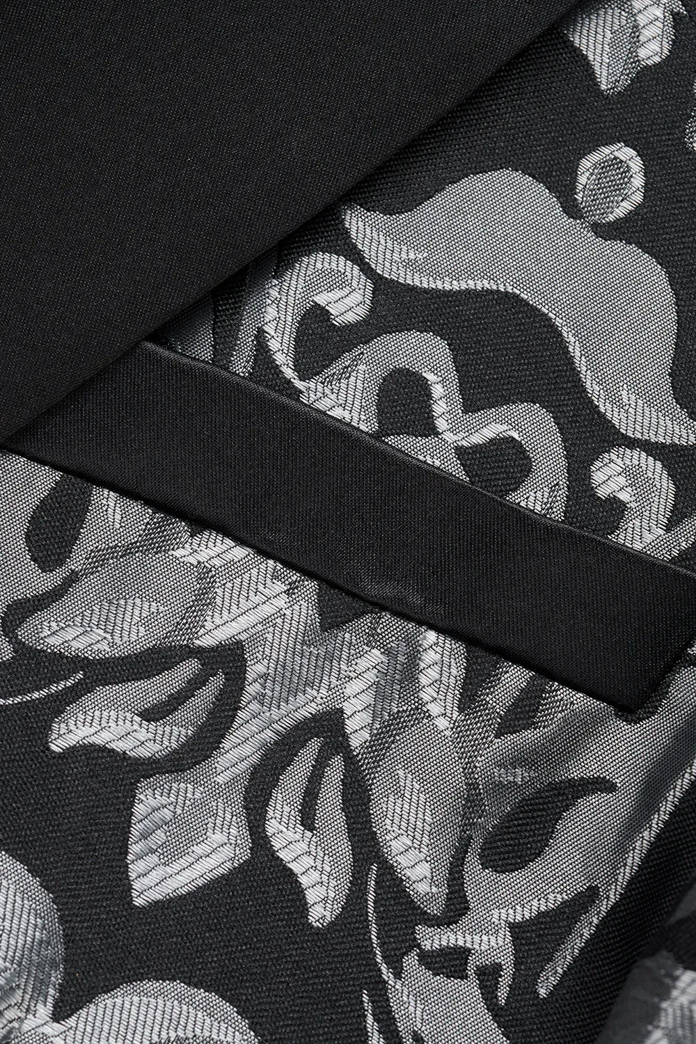 Men's Black Shawl Lapel One Button Jacquard Prom Blazer sold by Wedtrend product image thumbnail 5