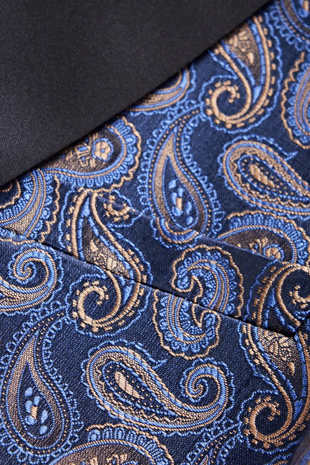 Men's Navy Shawl Lapel One Button Jacquard Prom Blazer sold by Wedtrend product image thumbnail 5