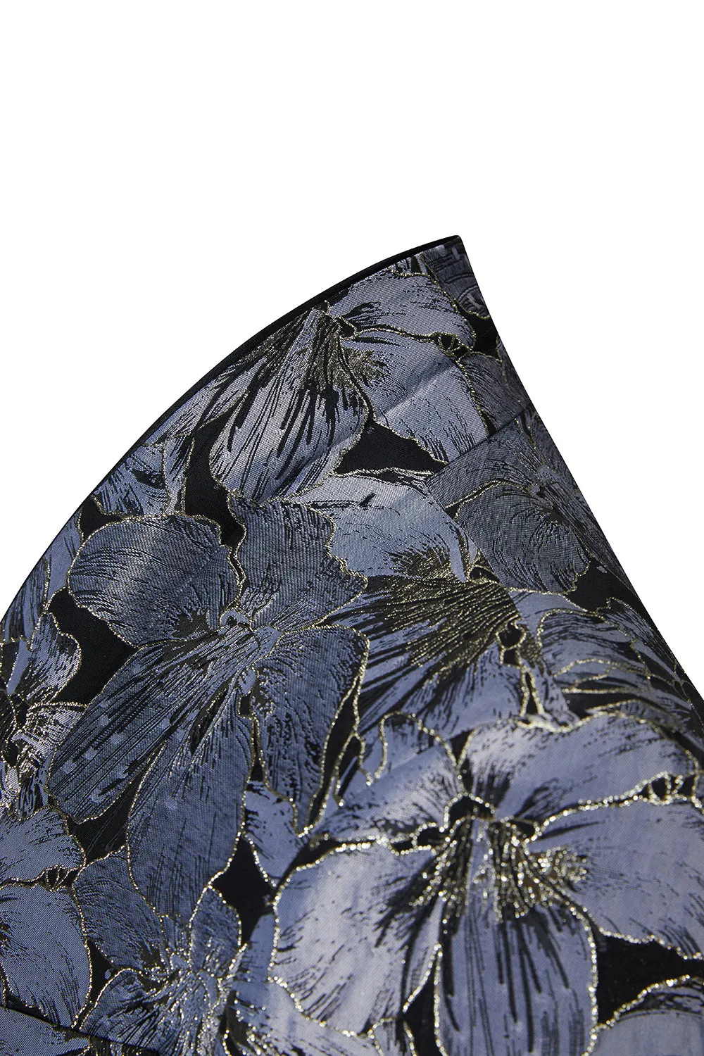 Men's Grey Sparkly Shawl Lapel Jacquard One Button 2 Piece Groomsmen Suits sold by Wedtrend product image thumbnail 4