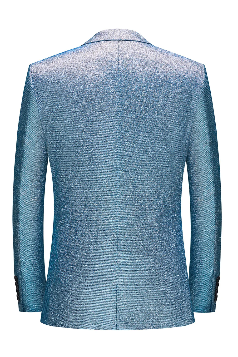 Men's Royal Blue Sparkly Peak Lapel One Button 2 Piece Guest Suits sold by Wedtrend product image thumbnail 2