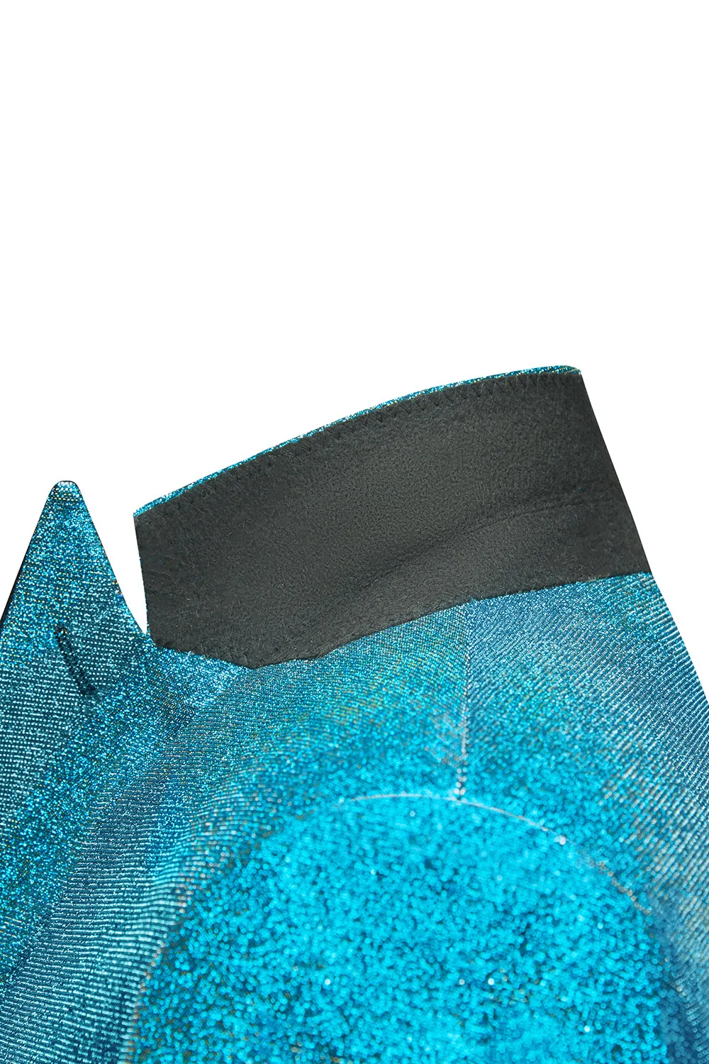 Men's Peacock Blue Sparkly Peak Lapel One Button 2 Piece Prom Suits sold by Wedtrend product image thumbnail 3