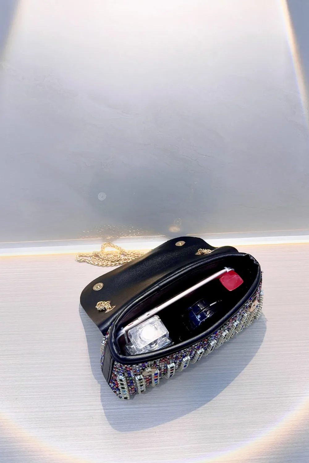 Stylish Crossbody Bag,Dinner Bag,Diamond-Encrusted Hand Bag,Delicate Women's Bag sold by Wedtrend product image thumbnail 5