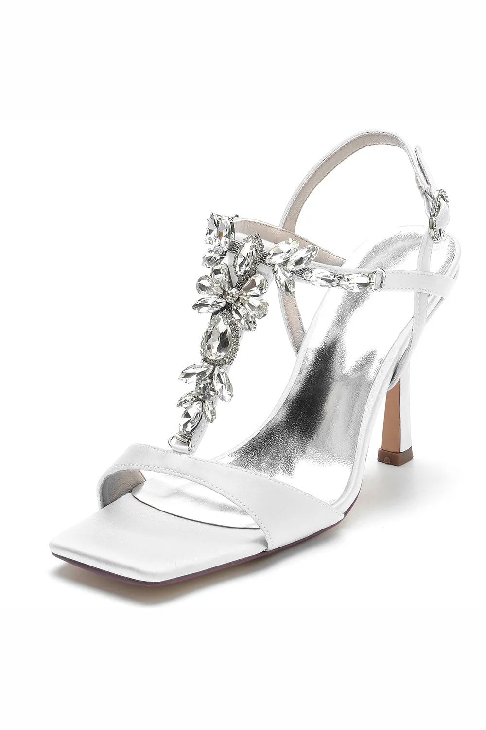 Open Toe Stiletto Heeled Sandals Wedding Party Prom Shoes sold by Wedtrend