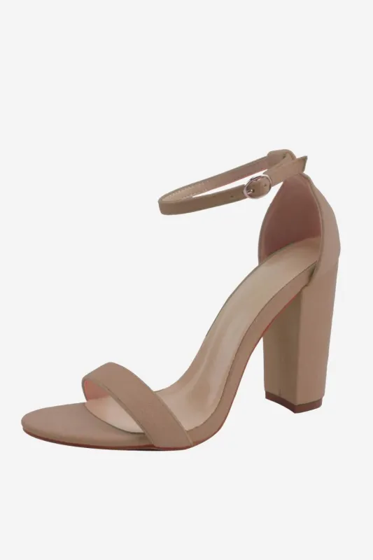 One Strap High Heel Chunky Sandals sold by Wedtrend
