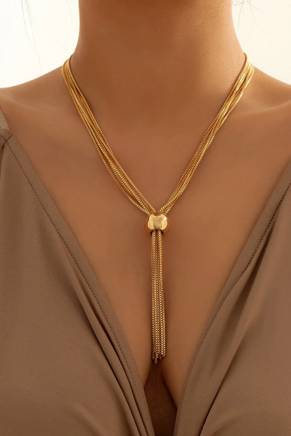 Multi-Layered Chain Ball Necklace sold by Wedtrend product image thumbnail 2