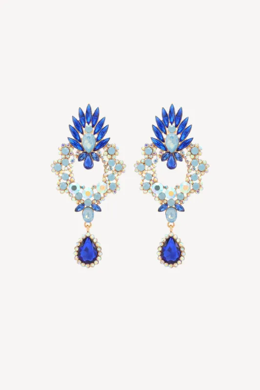 Sparkly Geometric Rhinestone Drop Earrings sold by Wedtrend