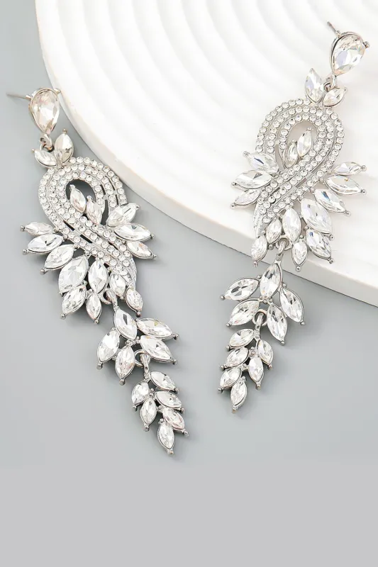 Green Wedding Earrings With Beadings and Rhinestones sold by Wedtrend