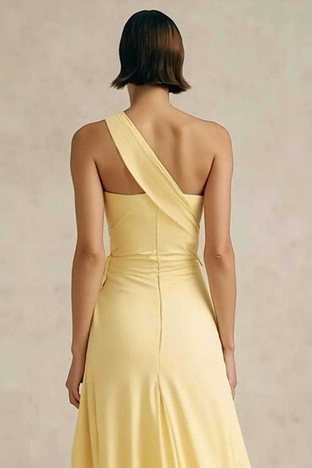 Daffodil Strapless A Line Wedding Guest Dress with Slit sold by Wedtrend product image thumbnail 4