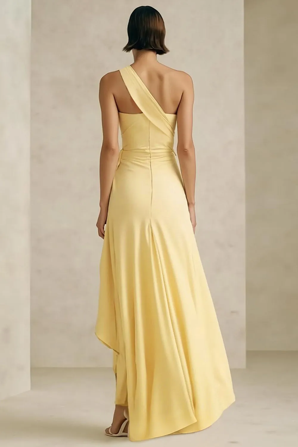 Daffodil Strapless A Line Wedding Guest Dress with Slit sold by Wedtrend product image thumbnail 2